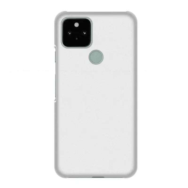 the back of a white phone case with a green circle on it