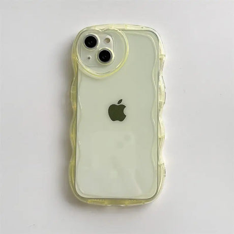 the back of a yellow iphone case