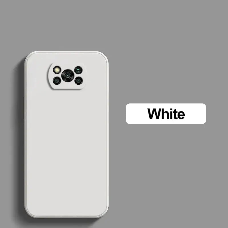 A white iphone with the text white on it