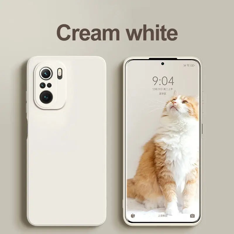 a white iphone with a cat on it