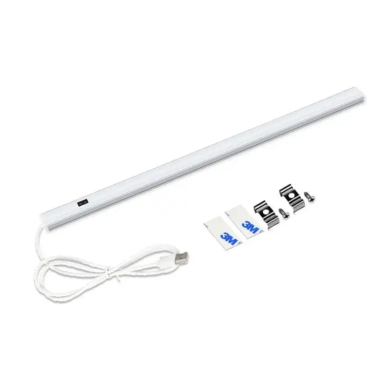 a white led strip with a white cord