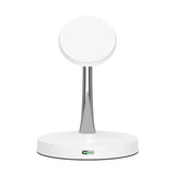 the white led table lamp with a metal base