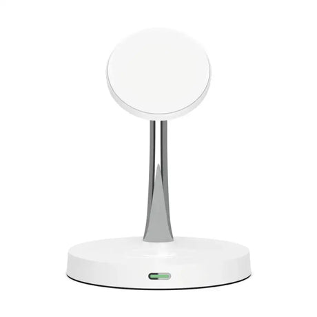 The white led table lamp with a metal base