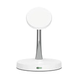 The white led table lamp with a metal base