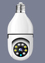 A white light bulb with a camera attached to it