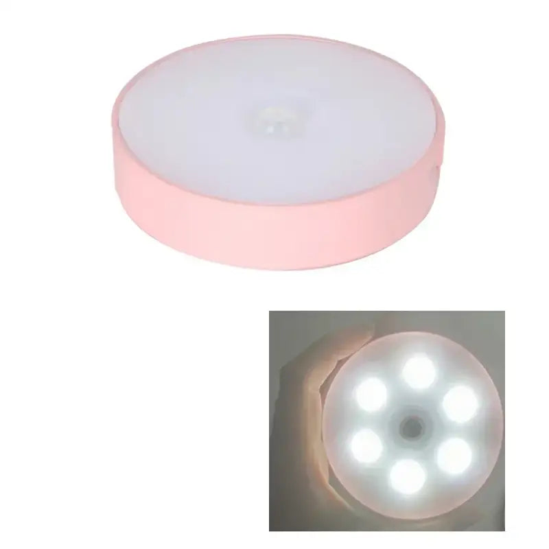 a white light with a pink base