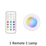 A white light with a remote control and remote control