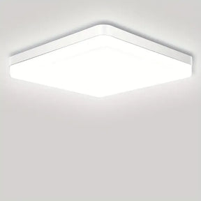 a white ceiling light with a square shape
