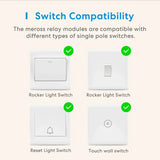 a white light switch with four switches and one switch