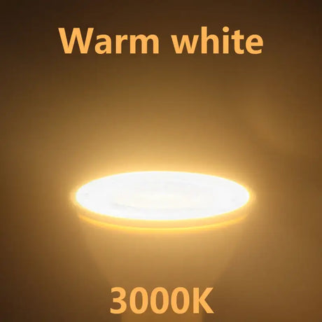 A white light with the words warm white 300k