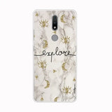 the white marble with gold glitter effect phone case for motorola