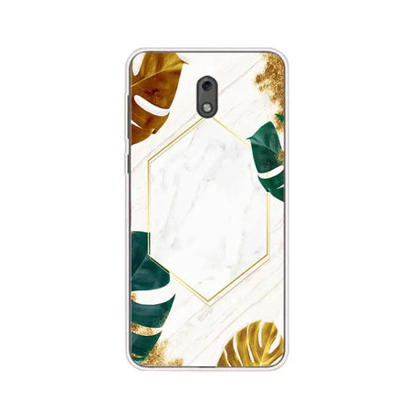 the marble marble phone case with gold leaf design