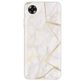 white marble with gold lines phone case