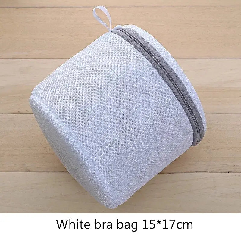 a white bag with a zipper on the inside