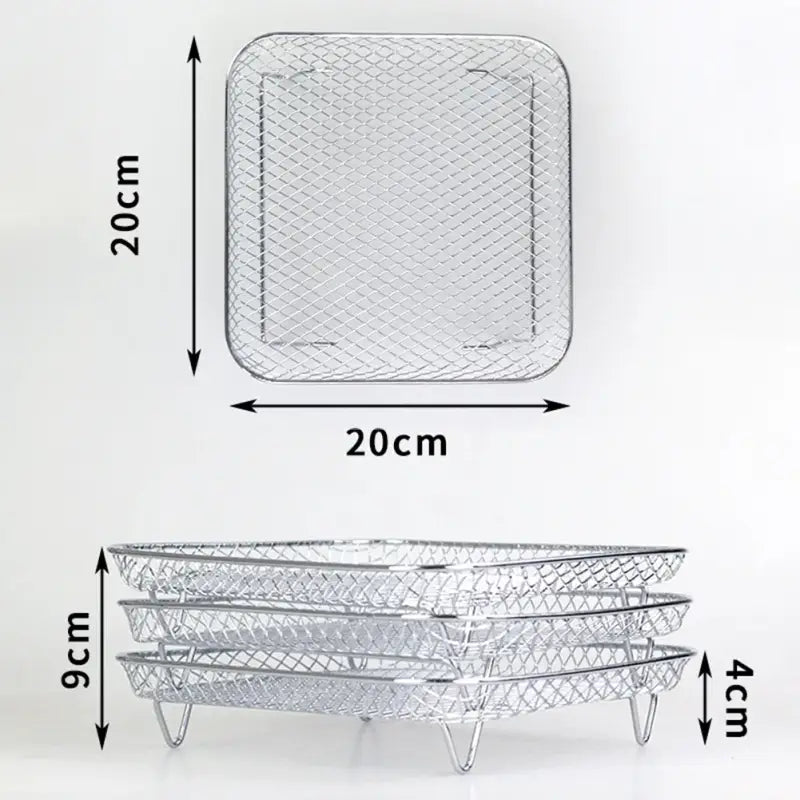 a white metal basket with a white background