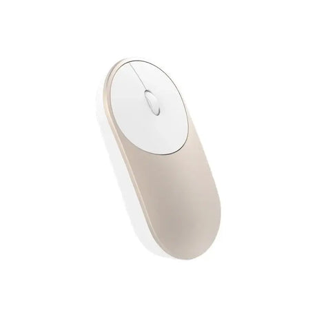 A white mouse with a white button on it