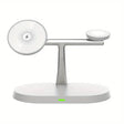 White multi-device wireless charging stand.