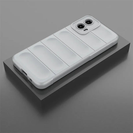 White padded phone case.