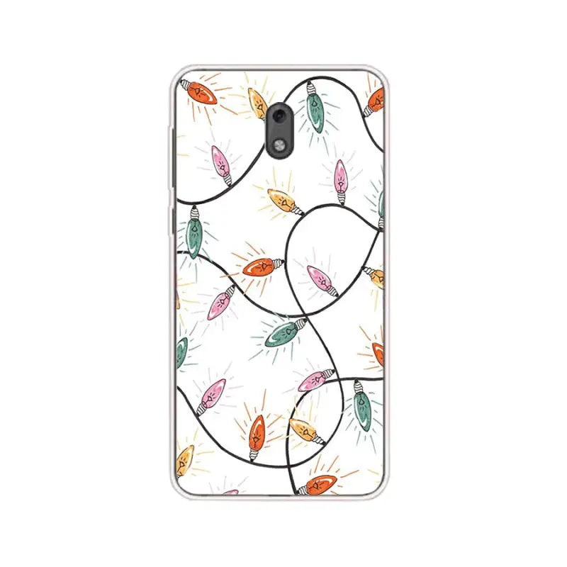 the pattern of leaves on white phone case