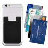 a white phone case with a credit card holder
