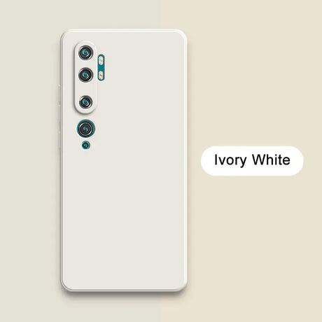 the back of a white phone with the text ivory white on it