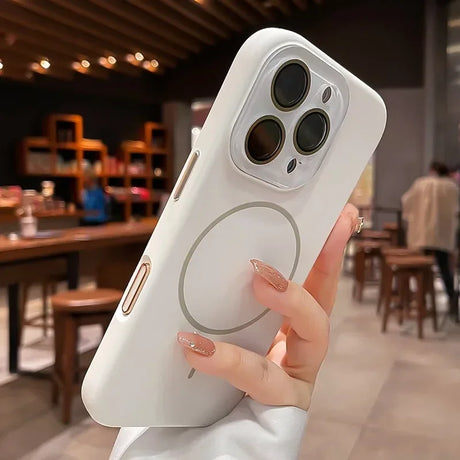 White phone case with MagSafe.