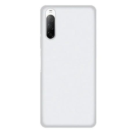 The back of a white phone case