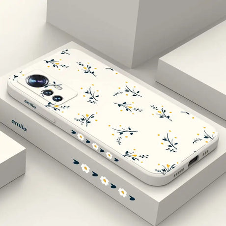 a phone case with a floral pattern on it