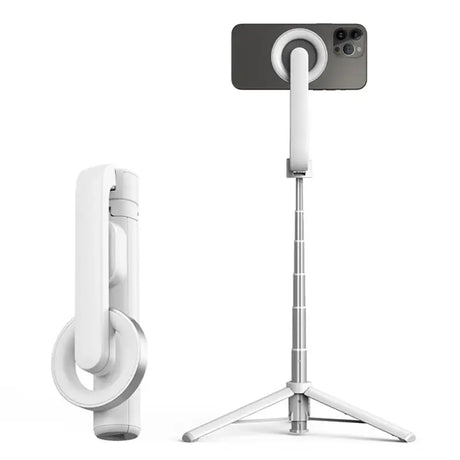 The white phone stand with a phone holder