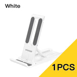 the white ipad stand with a yellow background