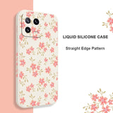 the back of a phone case with a floral pattern