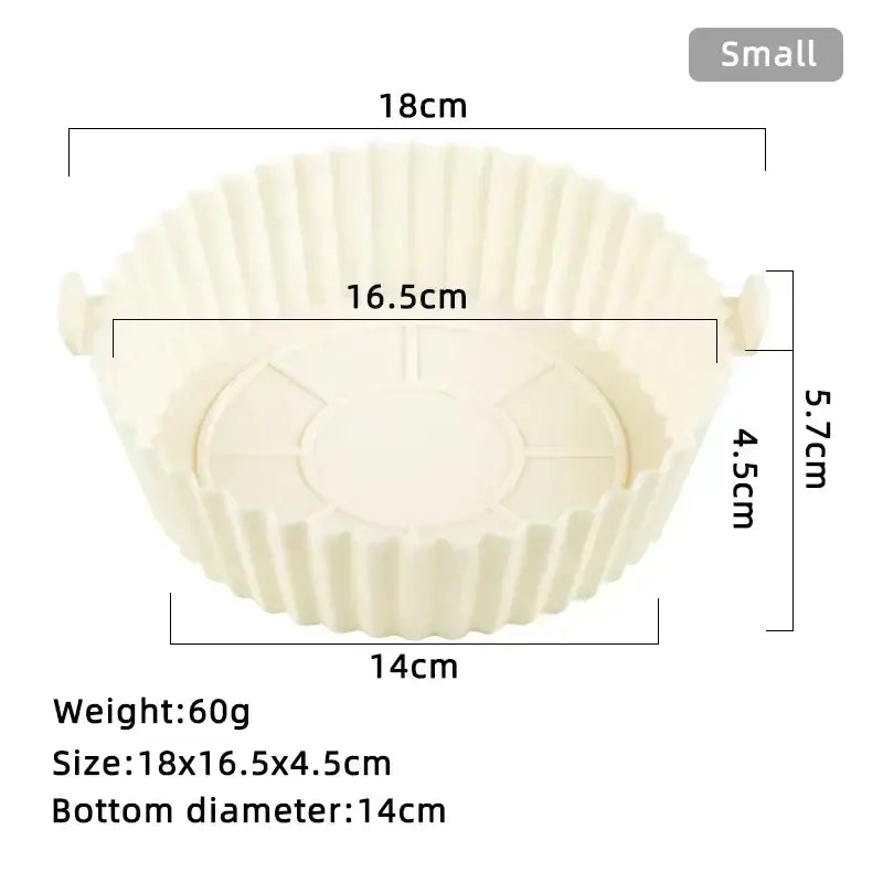 a white plastic cupcake liner with a white background