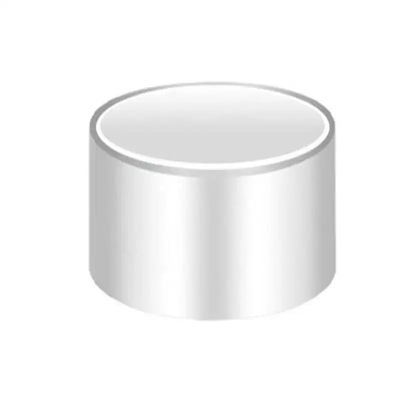 a white plastic knob with a round shape