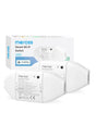 White plastic meross matter smart wi-fi switch with energy monitor and labeled terminals l n switch control back view