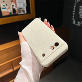 White plastic phone case with a simple embossed design and cutouts for camera and buttons.