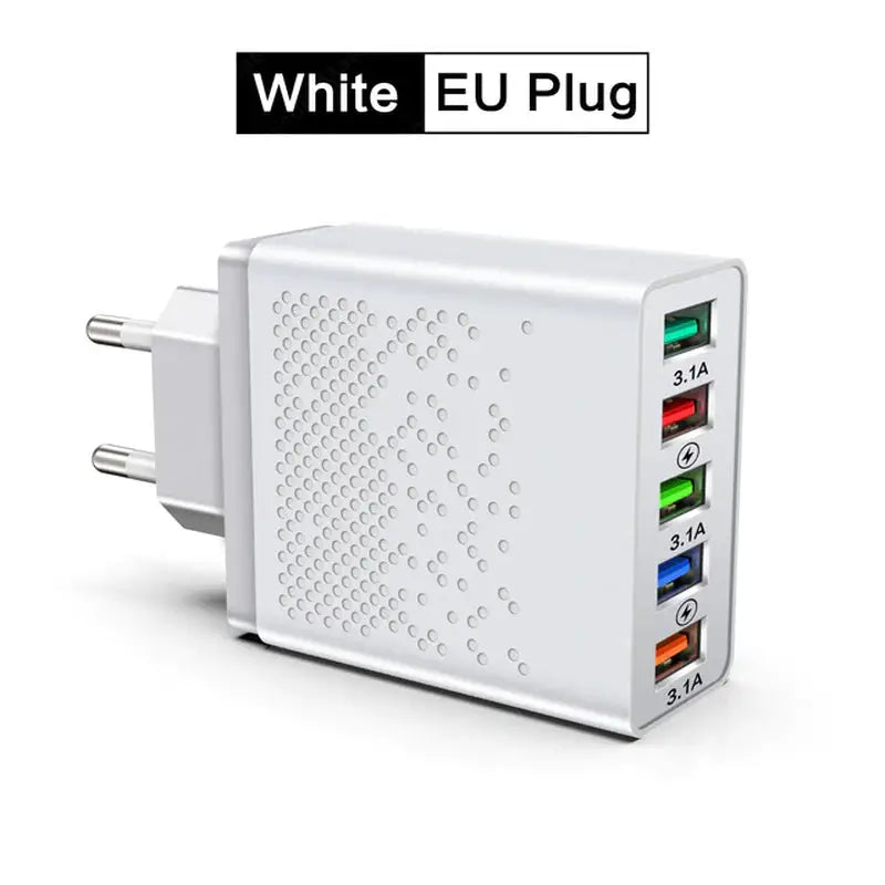 white plug with usb and usb