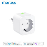 A white plug with a green button on the side