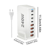 A white power adapt with a usb cable