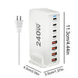 A white power adapt with a usb cable