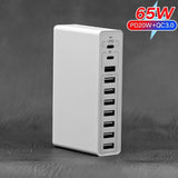 a white power bank with a black background