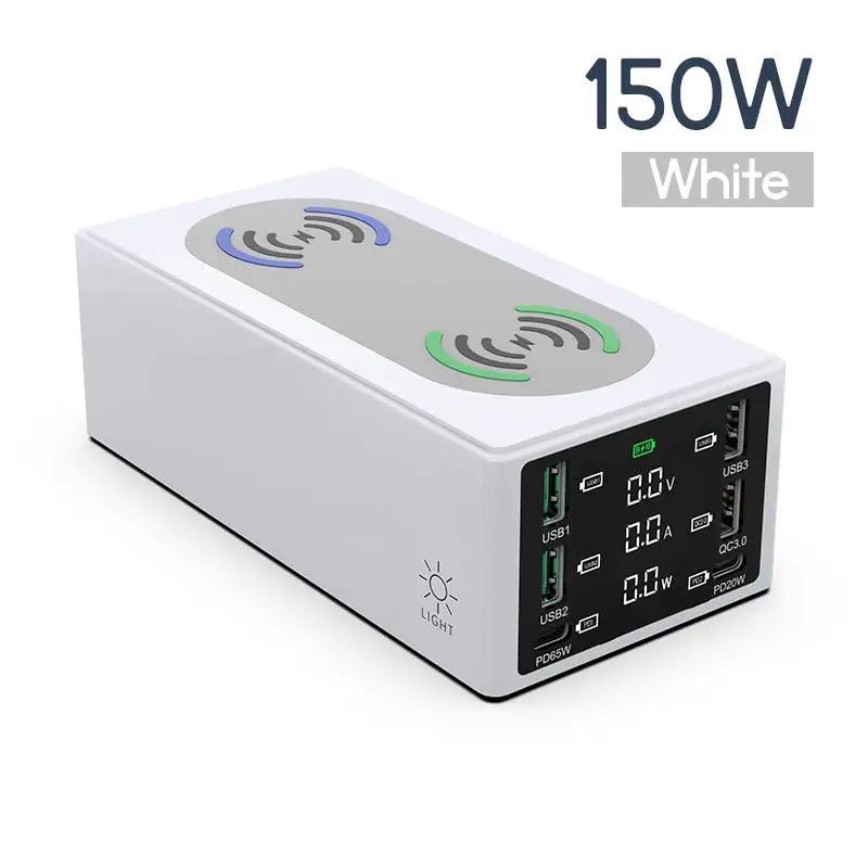 the white power bank with the power button on top