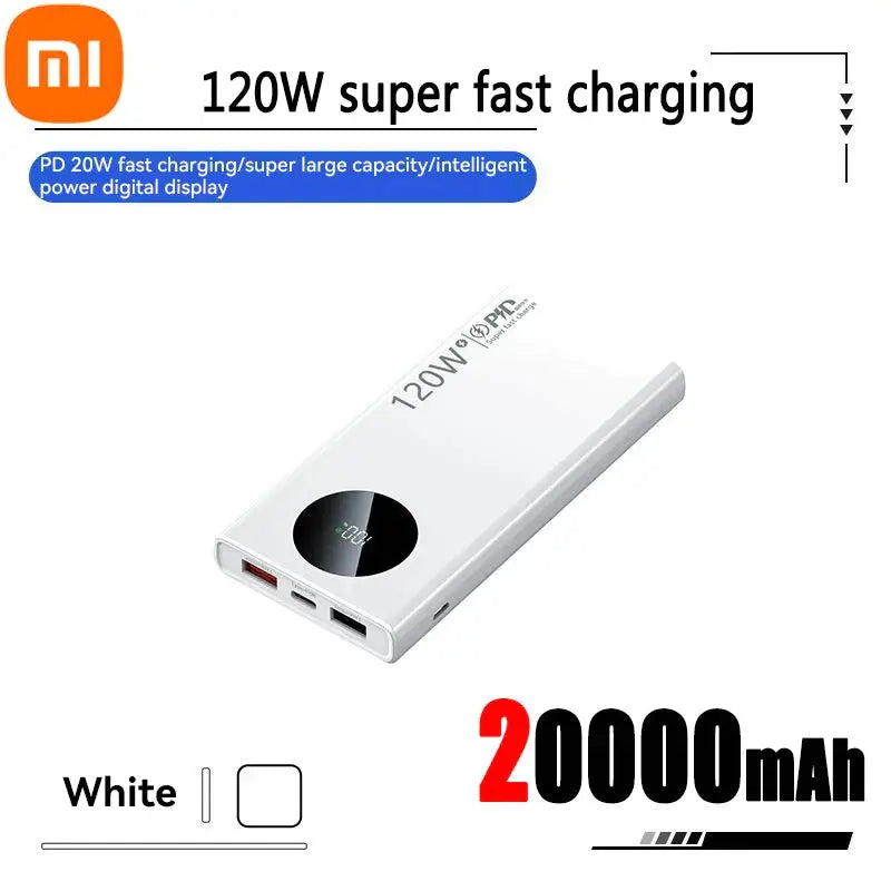 a white power bank with the power bank logo on it