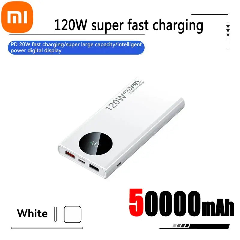 a white power bank with the power bank logo on it