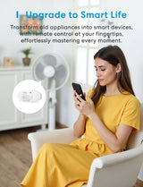 White rectangular meross matter smart wi fi switch with energy monitor and minimalist design with subtle branding