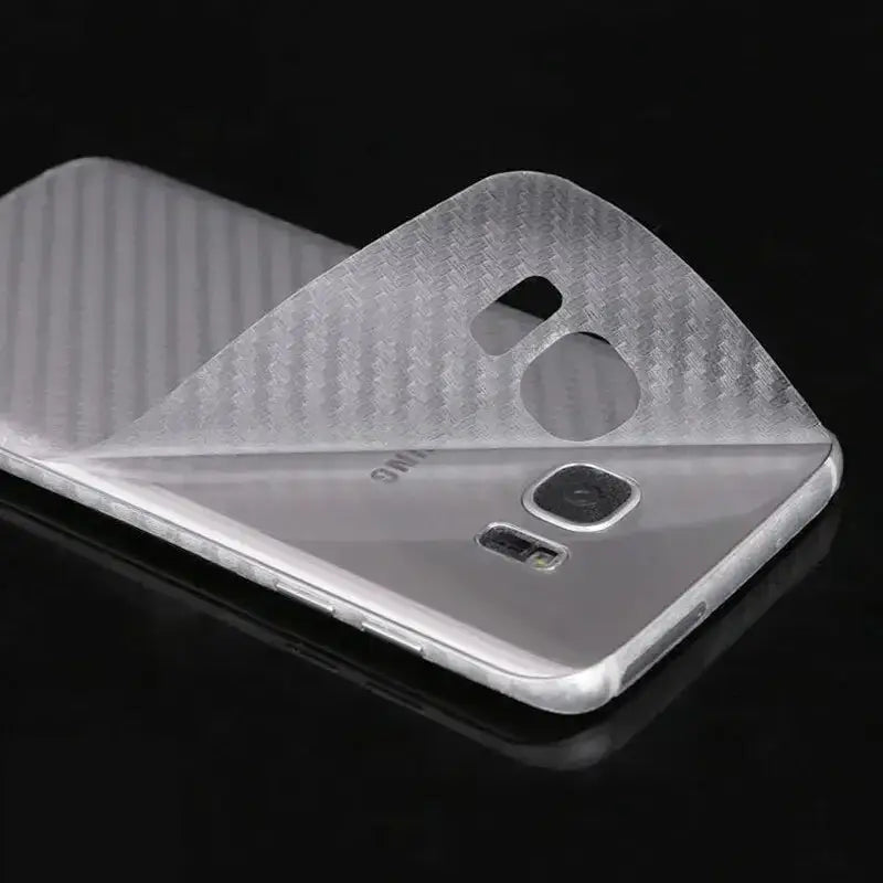 the back of a white samsung phone