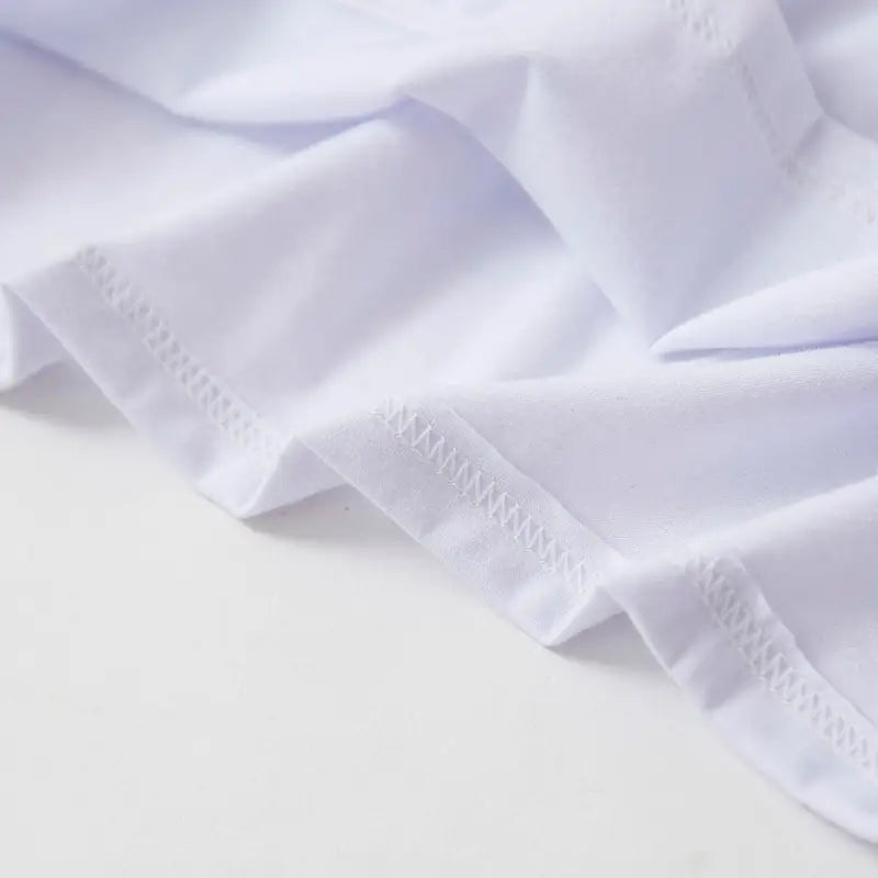 a white shirt with a blue shirting material