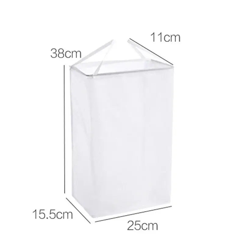 a white paper bag with a white handle