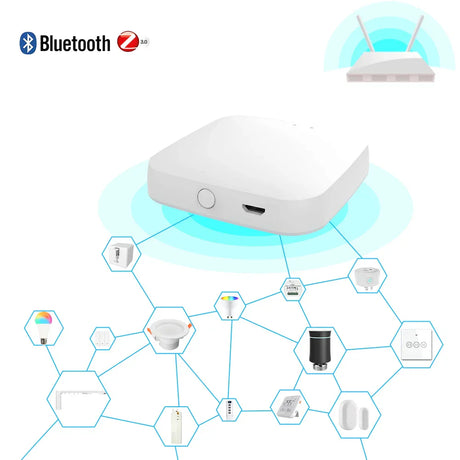 White smart home hub.