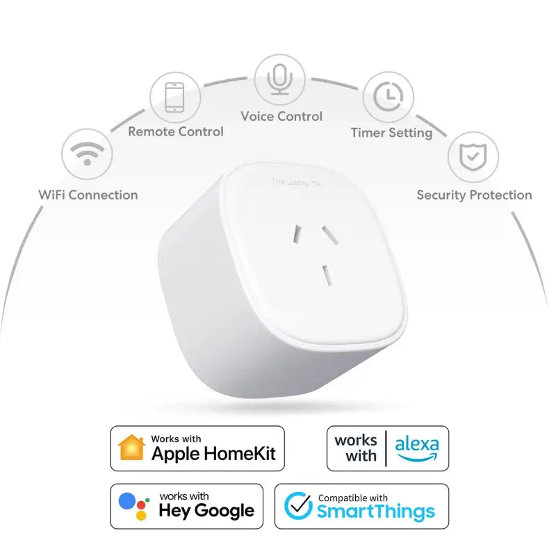 a white smart home kit with various icons and icons