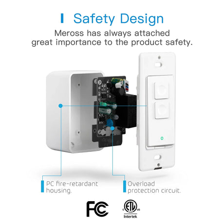 a white smart home security device with the text safety design